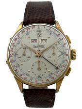 Eberhard & Co Date-Compax Handaufzug Herren Chronograph Valjoux 72c funktioniert