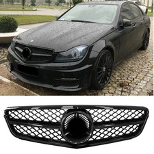 AMG Style Kühlergrill Glanzschwarz mit Stern für Mercedes W204 S204 C204 07–14