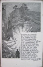AK Die Sage vom Schatz im Lilienstein mit Gedicht von Eduard Dietrich - um 1900