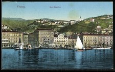 Fiume, Molo Adamich, Dampfer