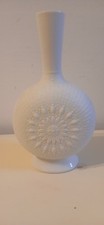 vintage Krautheim Vase Bisquit Porzellan white 60er 