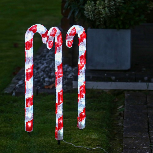 Led zuckerstangen gartendeko - zuckerstangen,