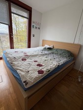 IKEA MALM Doppelbett 180x200 mit Bettkästen & Matratze