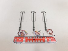 3x Viessmann H0 Gittermastleuchte OHNE HALTERING Leuchte Messing LED #DV682-0,5