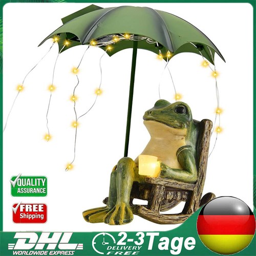 Gartendeko solar frosch statue - gartendeko,