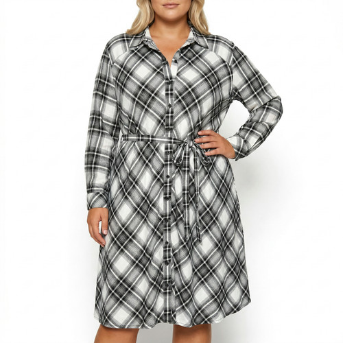 Sheego kleid schwarz weiß - schwarz,
