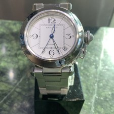 Cartier pasha uhr - de, stahl