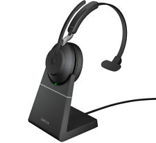 Jabra Evolve2 65 MS  Wireless Mono Headset Kopfhörer + Ladestation, Schwarz