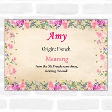 Amy Namensbedeutung Blumenzertifikat
