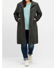 Sheego Mantel 52 Damen Langjacke Kurtzmantel Übergang Herbst Gehrock #653