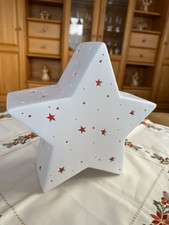 LUMIDA Ceramica Stern Weihnachten LED Farbwechsel 6h Timer