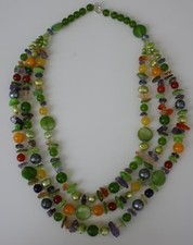 Edelsteinkette  40 cm lang  Sterling Silber