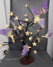 LED-Lampe Baumdesign mit Schmetterlingen und Blumen 24 V Netzteil