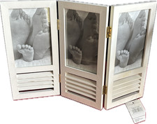 Bilderrahmen Collage Holz Weiß 3 Bilderrahmen Holz für 3 Fotos Dreifach Faltbare