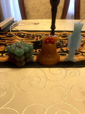 Kerzen Glocke, Nussknacker, Herzwürfel Mehrfarbig 3 Stück