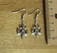 KX Ohrringe französische Lilie Haken aus 925 Silber Symbol der Monarchie