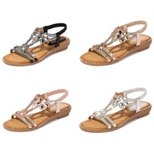 Damen Sandalen Absatz Blumen Sandaletten Glitzer Riemchen Schuhe Damenschuhe NEW
