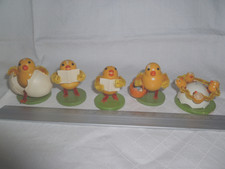 Osterdeko alte Figuren Küken   2 x Küken im Ei  - Eierschale 