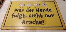 Blechschild/ Partykeller/ Deko/ Schild/ Spruch/ Schafe/ Sammlungsauflösung 