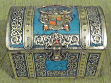 Alte Dose , Blechdose , Kaffeedose , Becking Mocca , 16 x 10 cm , Hoehe 11 cm ,