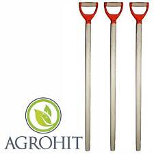 3 x Spatenstiel Grabegabel