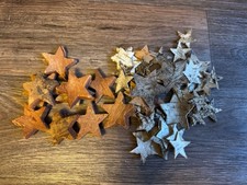 Nr. 18 Deko Teile Weihnachten - Sterne natur Kokos/Birkenrinde 48-tlg.