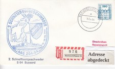 P 6114 Schnellboot S 64 BUSSARD  , Bundesmarine, Schiffspost, Beleg mit MSP54-84