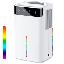 Mini-Luftentfeuchter Elektrischer mit Auftaufunktion und 7 bunten LED, 2,6 L 