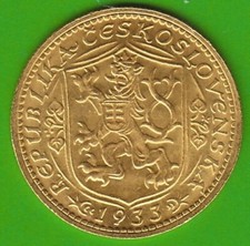 Münze GOLD Tschechoslowakei