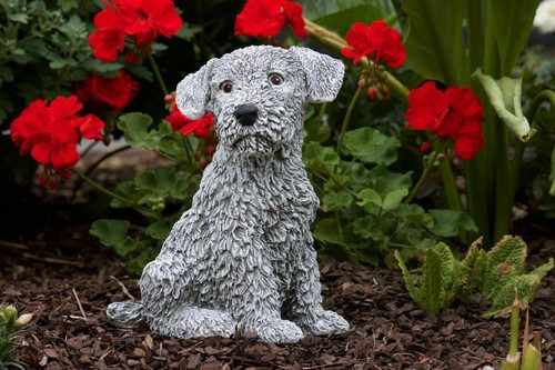 Frostfeste steinfigur terrier - frostfeste,
