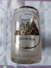 Antikes Andenkenglas Badeglas Schneekoppe Śnieżka Schlesien Emaille Malerei1900 