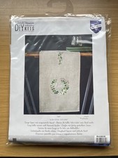 Vervaco Tischläufer Kreuzstich Set "Liebe", Zählmuster, 29x102cm, begonnenes Set