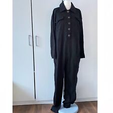 Free People Calico Jumpsuit Einteiler Gr. XS schwarz relaxed Haremsstil Knöpfe