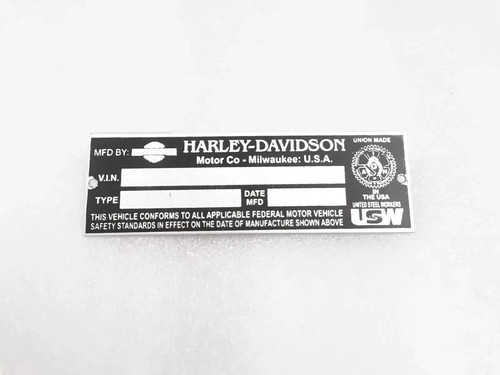 Typenschild für harley - typenschild,