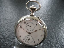 Taschenuhr Chronograph Silber 800 James Jaquet St. Imier Schweiz sehr selten