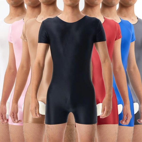 Herren wetlook body - wetlook, kurzarm