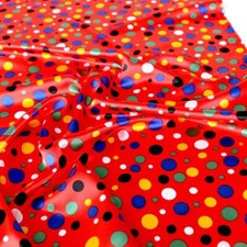 Glanz Satin-Stoff Kleid Bluse Gardine Deko bunt Seidentaft Faschingsseide Rot