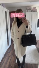 Zara Bouclé Mantel M Creme