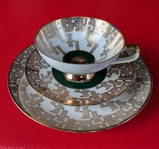 1936 Bavaria Sammelgedeck Sammeltasse Gedeck Gold Grün Kaffee Tasse Tee Set Weiß