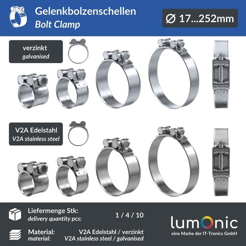 Gelenkbolzenschelle 252mm - gelenkbolzenschelle, 17-252mm