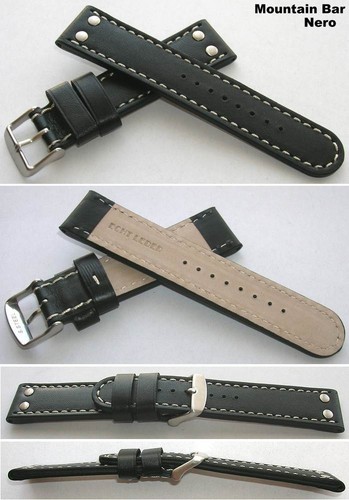 Echtleder nietenuhrenarmband - echtleder,