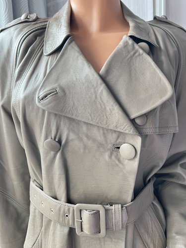 Vintage leder trenchcoat - leder,