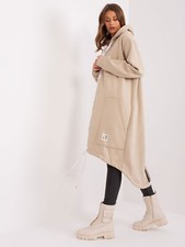 Damen Long Sweatjacke Jacke Hoodie Kapuzenpullover Reißverschluss Warm