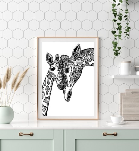 Giraffe druck bild poster foto - bild,