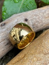 Designer Kado Ring Edelstahl Gold beschichtet, hochwertig, Ringgrösse 56