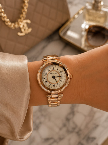 Damen armbanduhr roségold - -,