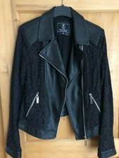 Rino & Pelle schicke Lederjacke Jacke mit Spitze Gr. 36 38