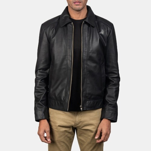 Schwarze lederjacke herren - lederjacke,