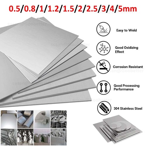 Edelstahlblech 5mm bis - 0.5mm,