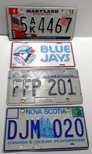 8 Nummernschilder aus den USA